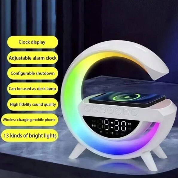 G Shaped LED Wireless Charging Speaker - Image 2