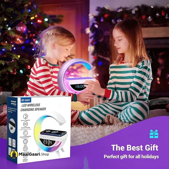 G Shaped LED Wireless Charging Speaker - Image 3