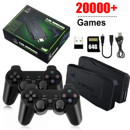 M8 GAME 4K WITH TAKKEN 3 GAME (64GB TF CARD) FOR 20000+ GAMES AND TWO GAME CONTROLLERS RAM 256MB, ROM 128MB